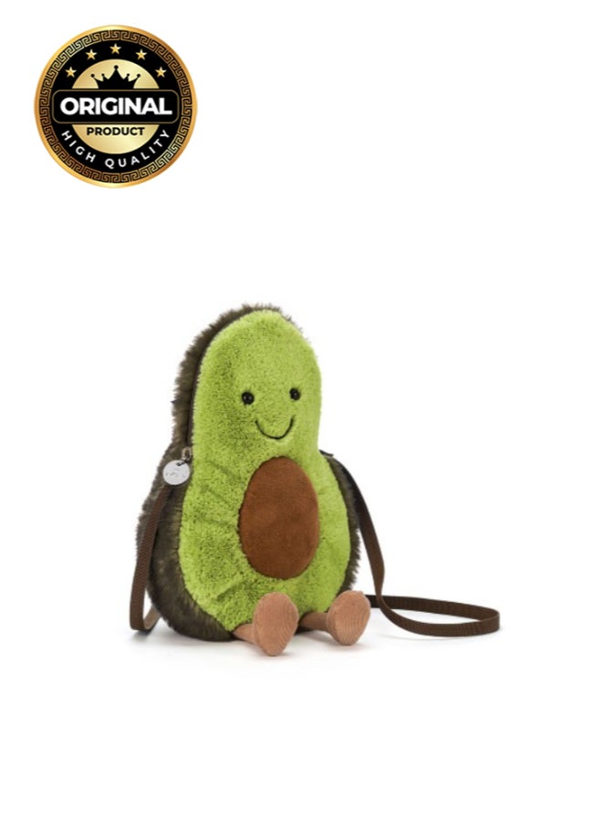 Jellycat Amuseables Avocado Bag Plush – Soft Stuffed Toy with Cordy Legs, Cute Valentine’s Gift for Kids & Adults, Collectible Jellycat, 24cm - Image 1