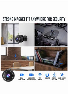 Mini Cameras Hidden 1080P HD Wireless Camera with Night Vision Motion Detection WiFi Camera Home Security Nanny Surveillance Cam Perfect Video Bady Camera for Indoor and Outdoor - pzsku/Z986EAB8031B114969A85Z/45/_/1729047804/19f81a84-9d20-467a-9901-85543e104ed1