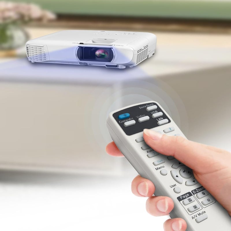 جهاز تحكم عن بعد بديل لجهاز عرض AIDITIYMI متوافق مع Epson PowerLite Home Cinema Theater System 705HD 710HD 725HD 730HD 740HD 750HD 760HD V11h475020 BrightLink 536Wi 585Wi 595Wi 575Wi 475Wi - Image 2