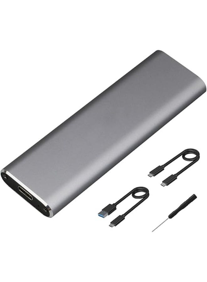 علبة هارد M.2 NVMe و SATA - محول USB 3.1 بسرعة 10 جيجابايت، منفذ Type-C، خامات احترافية طويلة الأمد تتحمل درجات الحرارة وغير قابلة للانكماش أو التمدد - Image 1