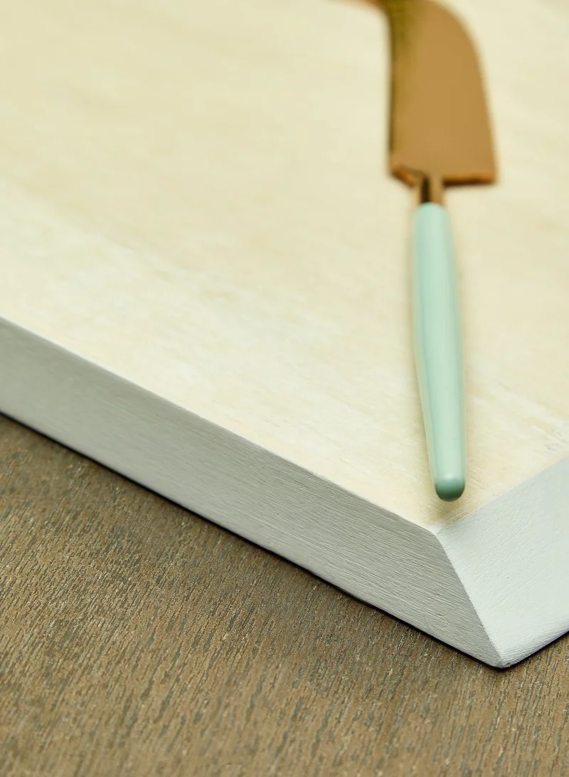 Just Slate Mango Wood Cheese Board With Knife