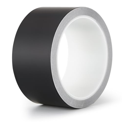 LLPT Aluminum Black Foil Tape Matt None Reflective Heavy Duty 3.94 Mil 2 Inch x 33 Feet High Thermal Conductive Adhesive Hot Cold Air Duct Tape for Metal Repair Pipe(NC233) - Image 1