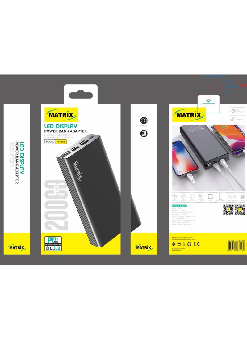 MATRIX - M-PD25 Power Bank20000 - Image 1