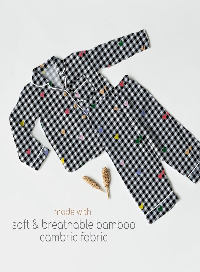 Cocoon Care Bamboo Cotton Printed Night Suit for Baby | Sleepwear for Babies | Winter Pajama Set for Kids | Night wear for Baby | 3-4 Years | Black - Image 4