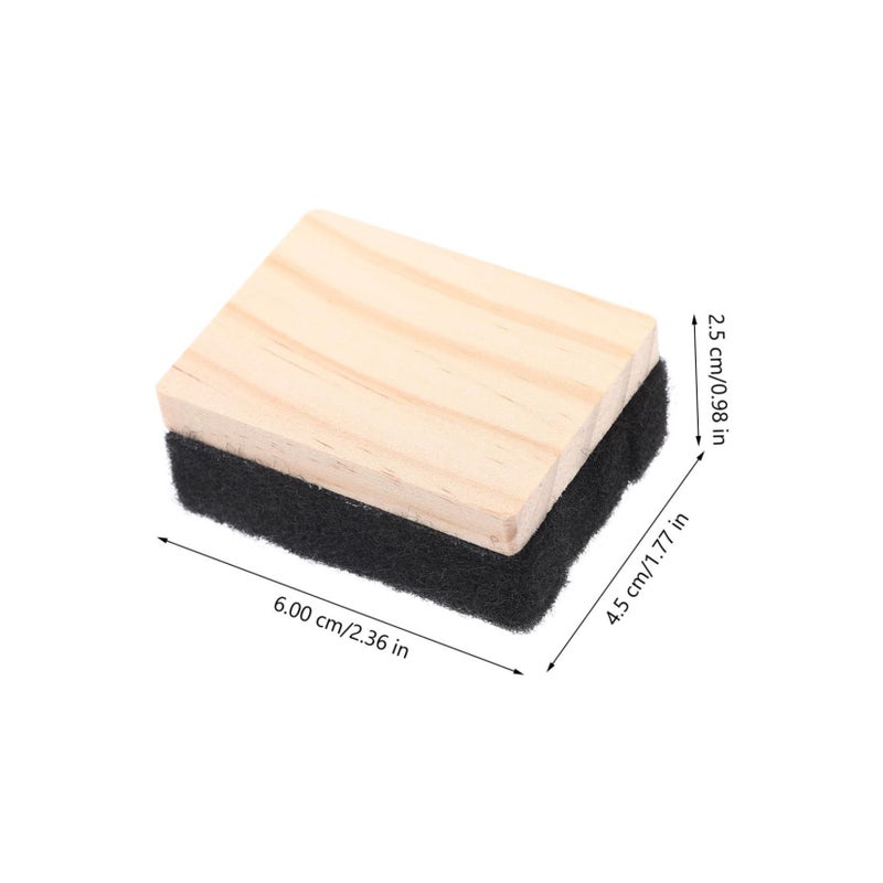 12 Pcs Mini Wooden Chalkboard Erasers Reusable Felt Whiteboard Cleaners for Classroom Office Home - Image 3