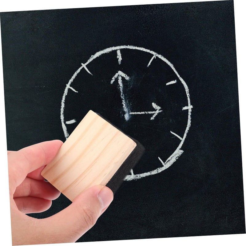 12 Pcs Mini Wooden Chalkboard Erasers Reusable Felt Whiteboard Cleaners for Classroom Office Home - Image 5