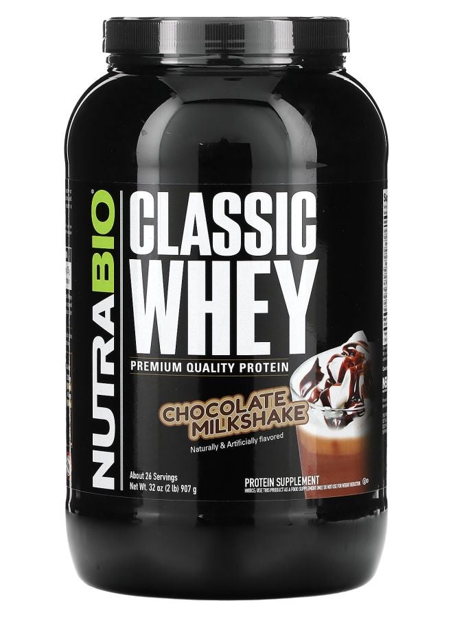 NutraBio Classic Whey Protein Chocolate Milkshake 2 lb (907 g)