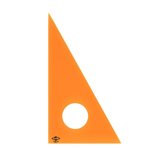 ALVIN Fluorescent Professional Acrylic Drafting Triangle 45/90 Degree 12" Model 130F-12 Multipurpose Tool for Drafting Design and Architecture Great for Machining and Woodworking - 12 Inch - Image 5