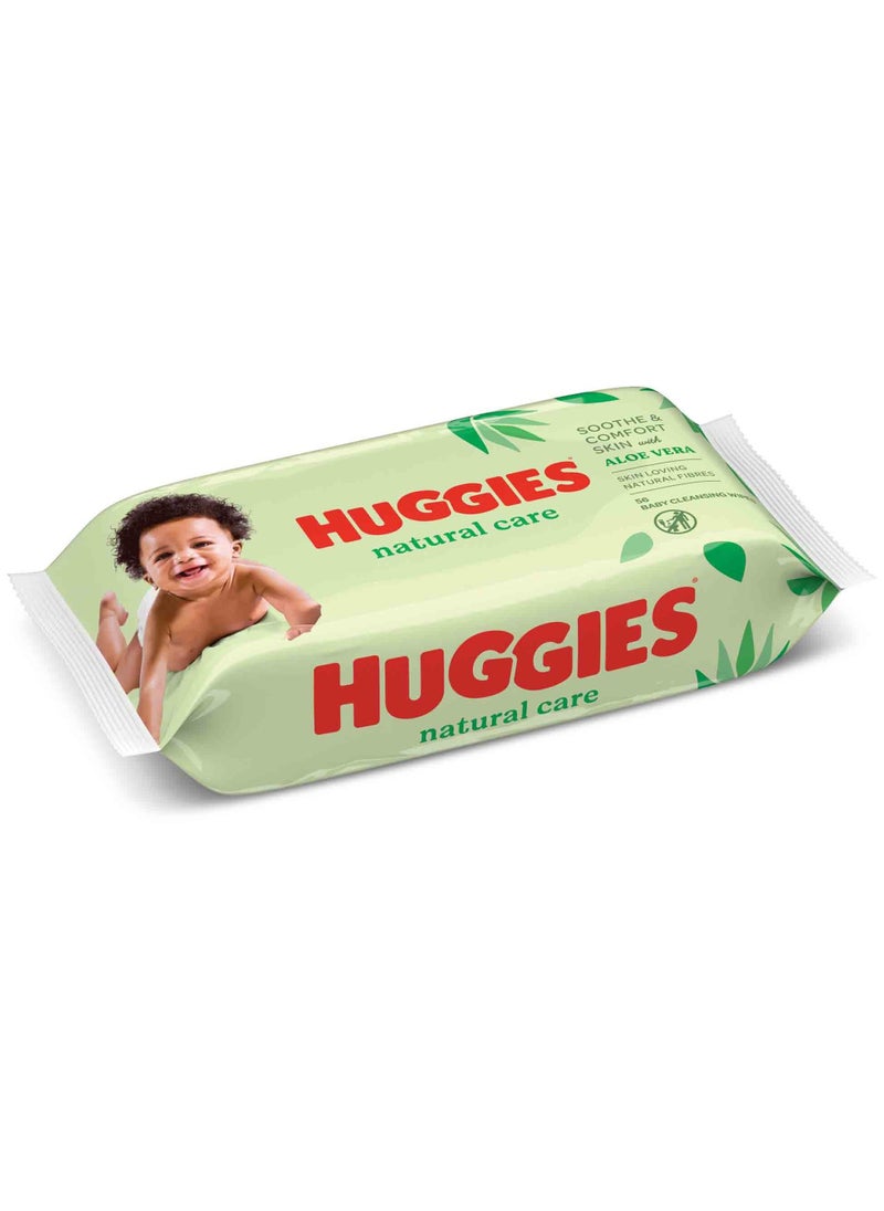 Huggies Natural Baby Wipes Aloe Vera  - Image 2