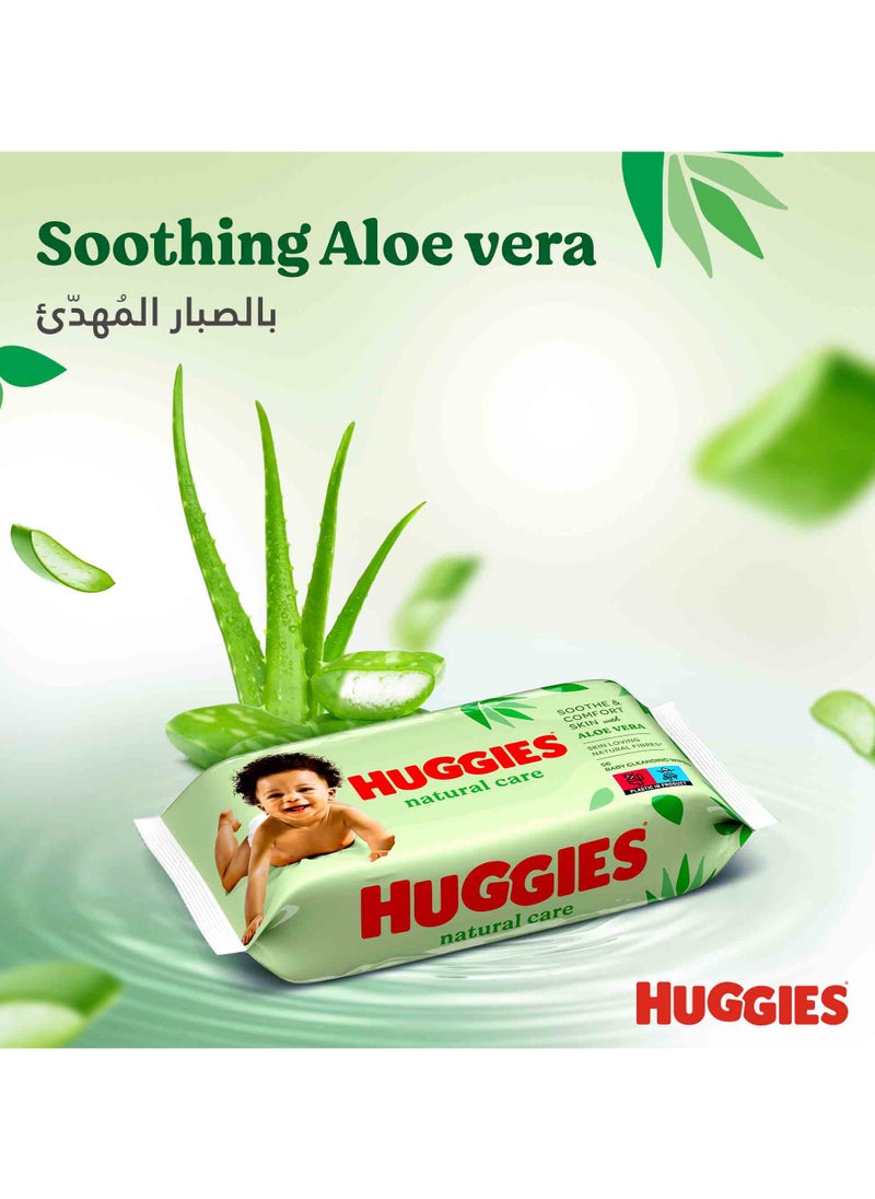 Huggies Natural Baby Wipes Aloe Vera  - Image 4