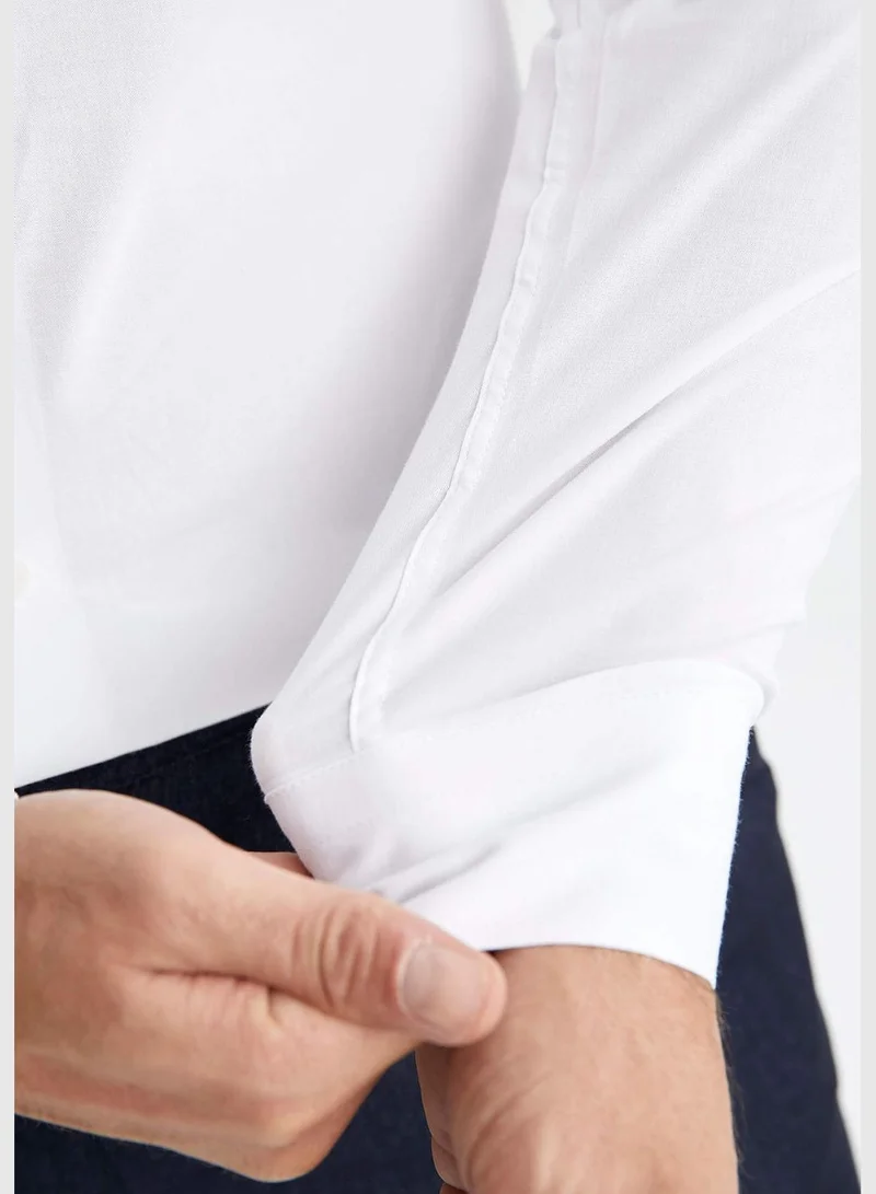 DeFacto Man Slim Fit Italian Neck Long Sleeve Shirt