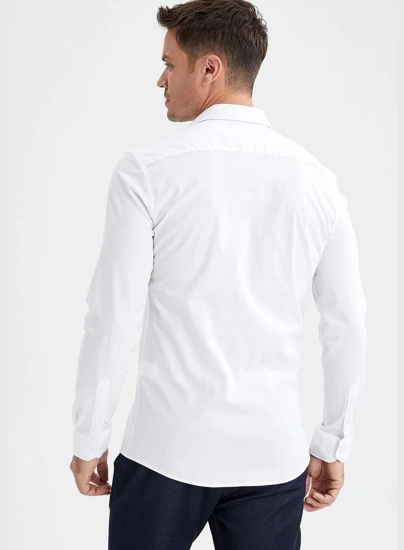DeFacto Man Slim Fit Italian Neck Long Sleeve Shirt
