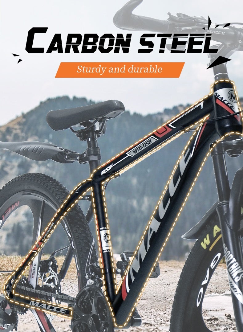 26" Mountain Bike, 3/6 Spokes, 24-Speed Drivetrain, Aluminum Frame, 26" Wheels, Disc brakes, Unisex - Image 5