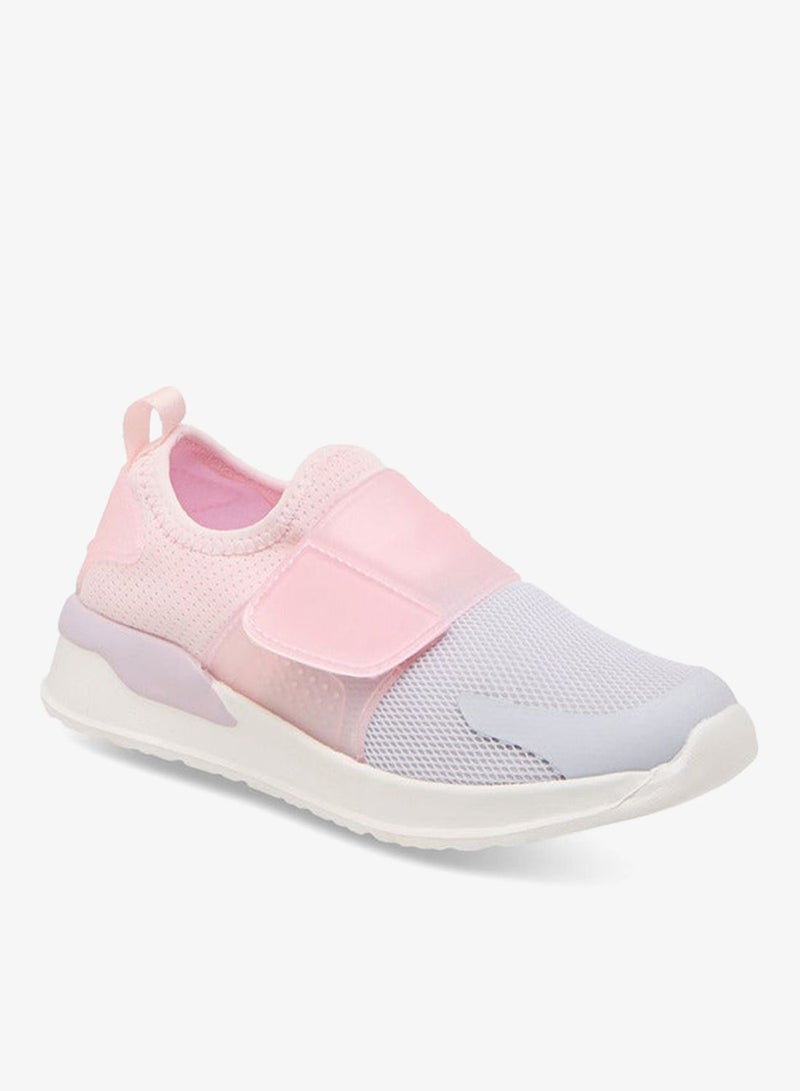 Kappa Girls' Logo Detail Sports Shoes with Hook and Loop Closure - Image 2