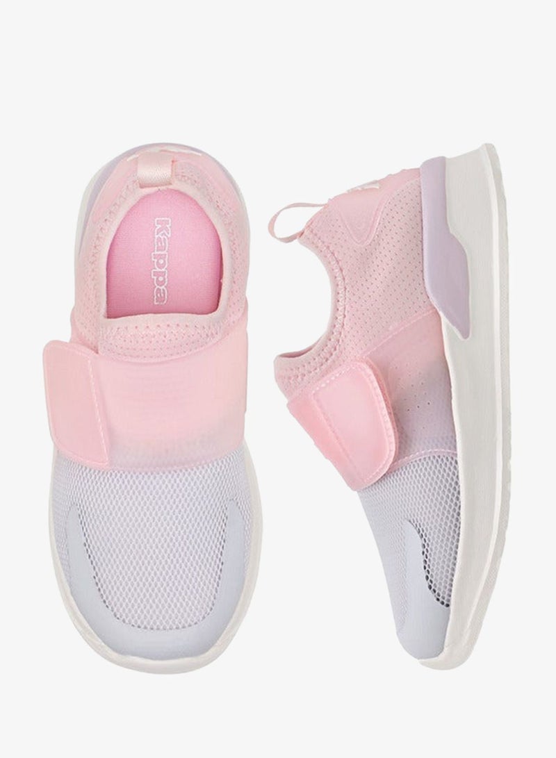 Kappa Girls' Logo Detail Sports Shoes with Hook and Loop Closure - Image 3