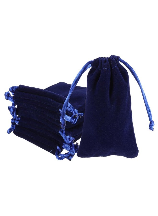 PATIKIL Velvet Gift Bags, 20 Pack 2.8 x 3.6 Inch Velvet Drawstring Jewelry Pouches Mini Gift Packaging Bag for Wedding Favor Party Birthday Festivals, Navy Blue - Image 1