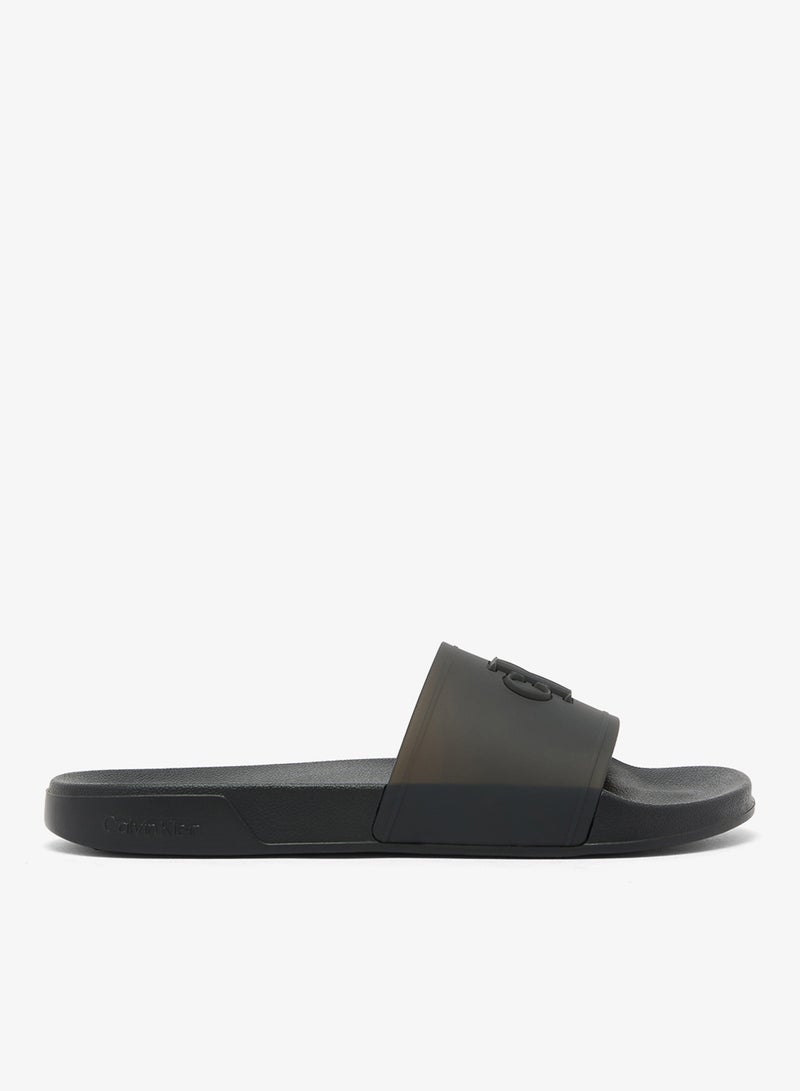 CALVIN KLEIN Embossed Monogam Sliders - Image 1