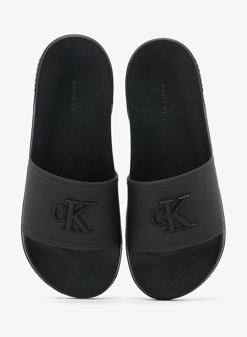 CALVIN KLEIN Embossed Monogam Sliders - Image 4