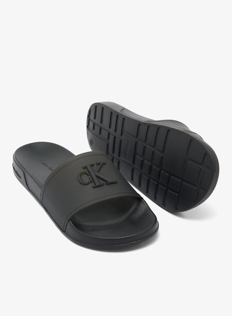 CALVIN KLEIN Embossed Monogam Sliders - Image 3