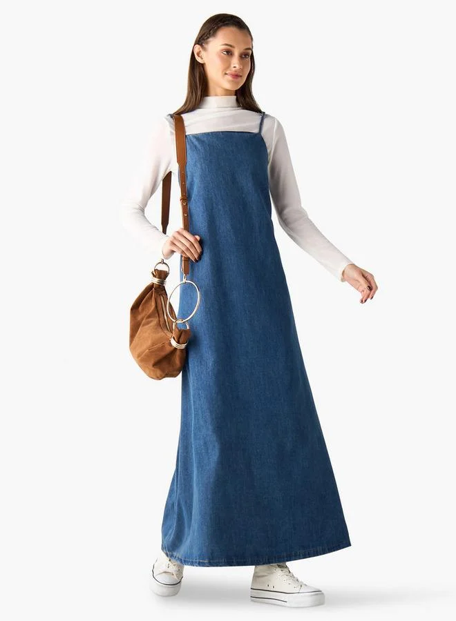 Lee Cooper Lee Cooper Denim Sleeveless Dress with Adjustable Straps