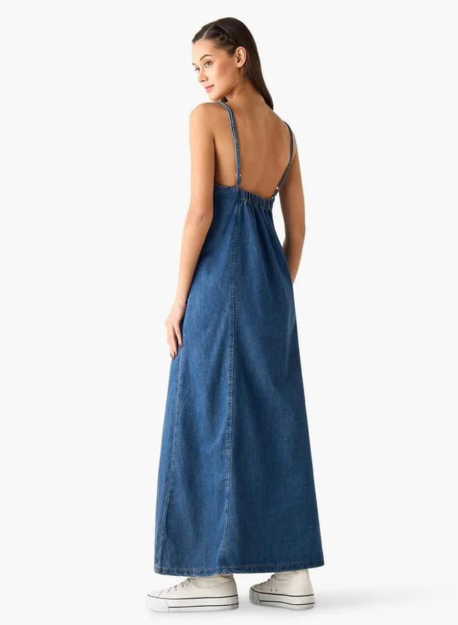 lee cooper denim dress Lee Cooper - Denim Dress with Embroideries