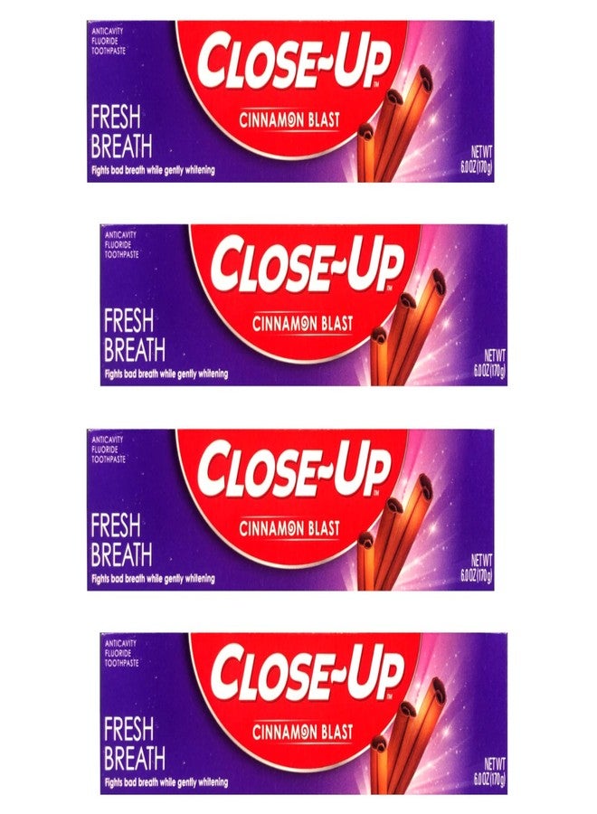 Close Up Close-Up Cinnamon Anticavity Flouride Toothpaste 6 Ounce (Pack of 4) - Image 1
