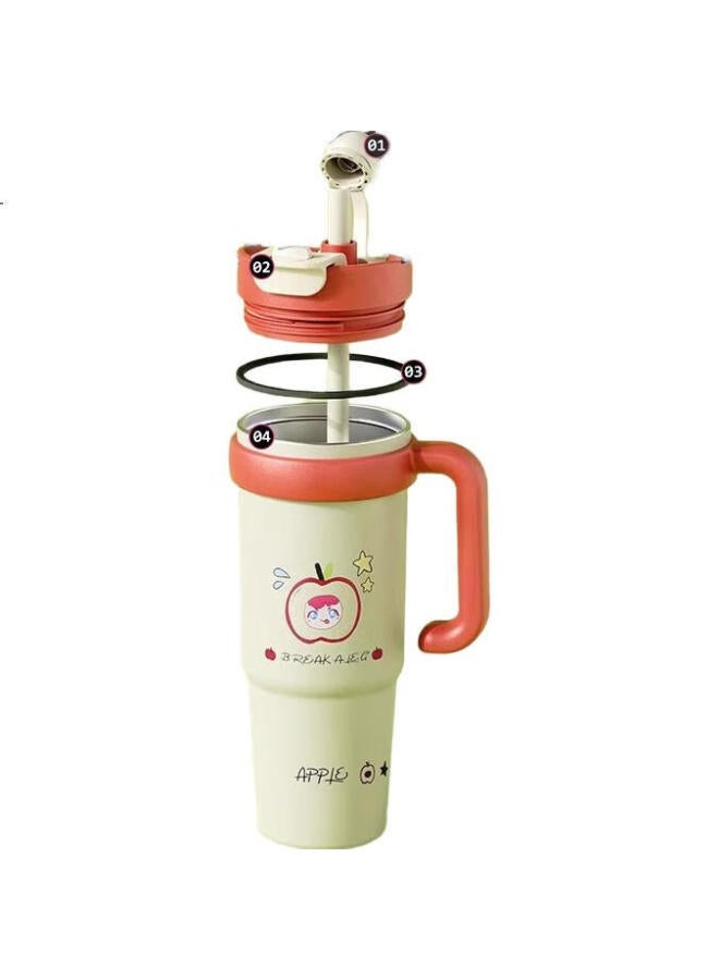 Pakchoice Ice Boss Cup Insulated Cup Large Capacity 316 Stainless Steel Food Grade Cute High Value Female Giant Straw Cup - Image 1