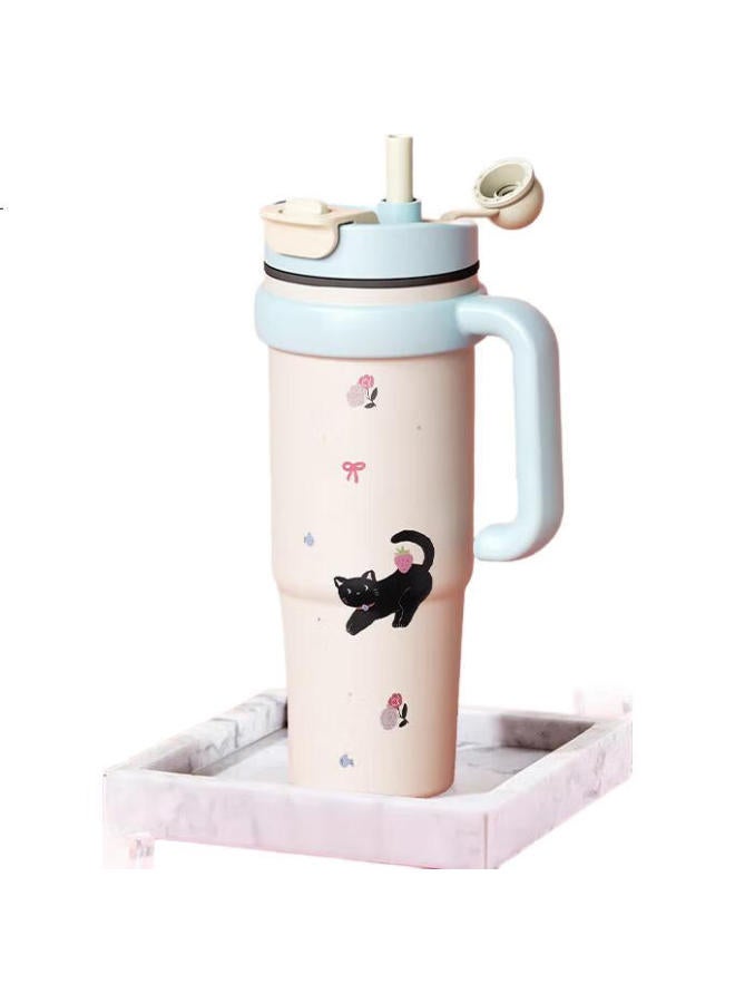 Pakchoice Ice Boss Cup Insulated Cup Large Capacity 316 Stainless Steel Food Grade Cute High Value Female Giant Straw Cup - Image 2