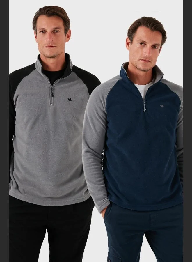 Buratti Slim Fit Half Zipper Winter Raised 2-Pack Polar Men's POLAR 5906055S2