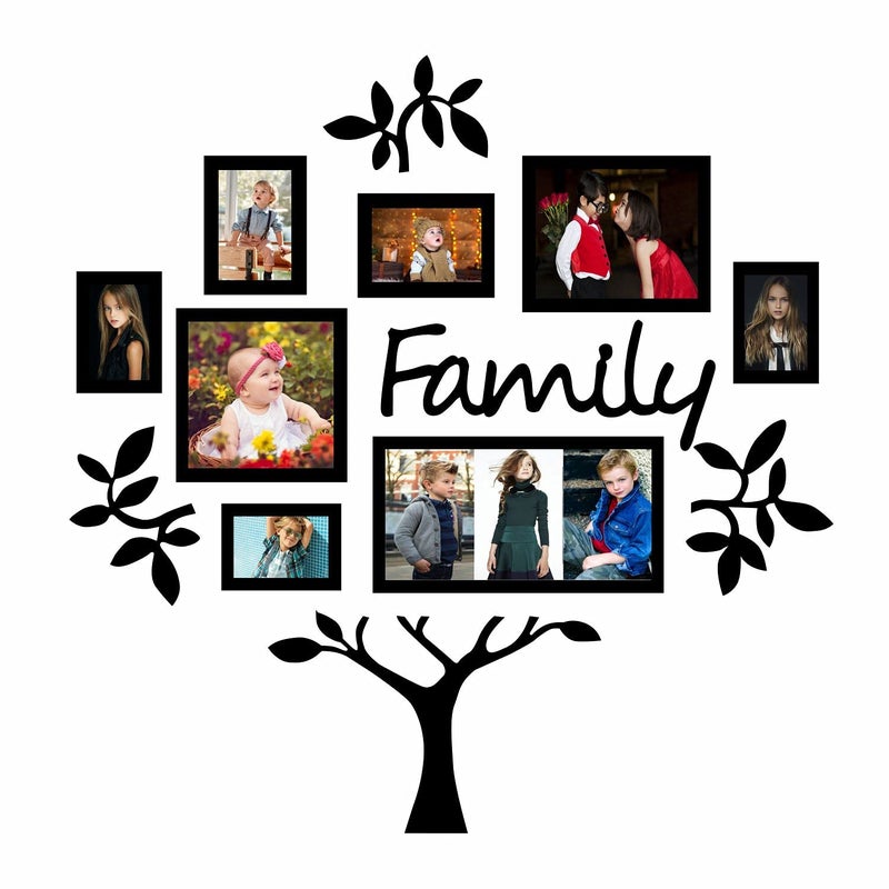 PAPER PLANE DESIGN Family Tree Set Of 8 Individual Wall Photoframes(Leaf And Trunk) Design 156 - Image 3