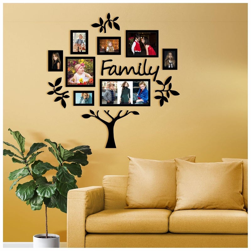 PAPER PLANE DESIGN Family Tree Set Of 8 Individual Wall Photoframes(Leaf And Trunk) Design 156 - Image 1