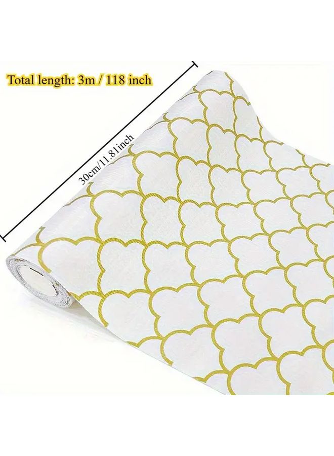 Golden Spray Anti Slip Desk Drawer Liner 12 by 120 Inch EVA Non Stick Cabinet Shelf Protector - Image 2