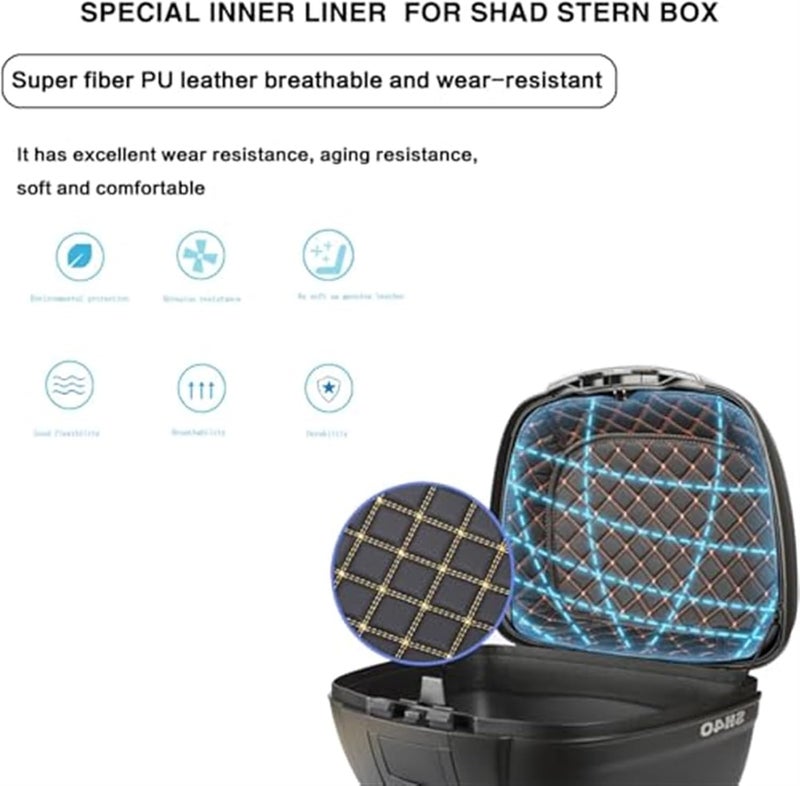 QASULER Motorcycle Trunk Case Liner - Image 3