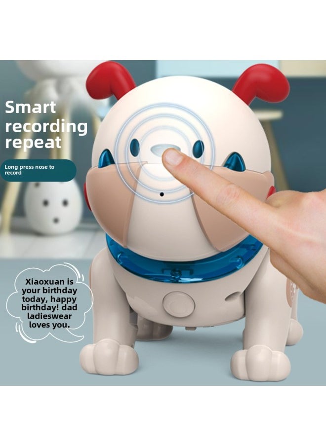 Intelligent Voice Electric Robot Dog Touch Induction Tape Music Stunt Dog Puzzle Pet Robot-Color: Gold-Specifications:Russian Version  - Image 4
