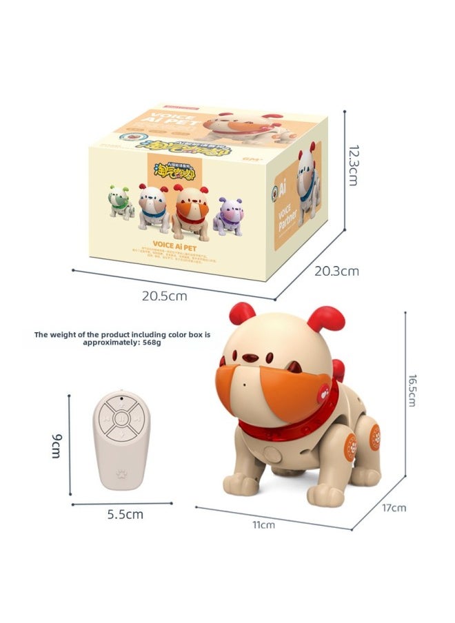 Intelligent Voice Electric Robot Dog Touch Induction Tape Music Stunt Dog Puzzle Pet Robot-Color: Gold-Specifications:Russian Version  - Image 5