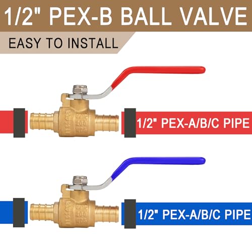 Lingmfg 20 Pieces Lingmfg 12 PEXB Crimp Ball Valve Shut Off Valve LINGBV112F180720 - Image 3