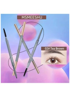msmeeshu Extra Slim 2 In 1 Eyebrow Pencil By Misho, Water And Sweat Resistant, Dual-Ended Design, Fine Tip With A Diameter Of 1.5 Mm For Precision, Suitable For Normal Skin, Ideal For Beginners.  - Image 1