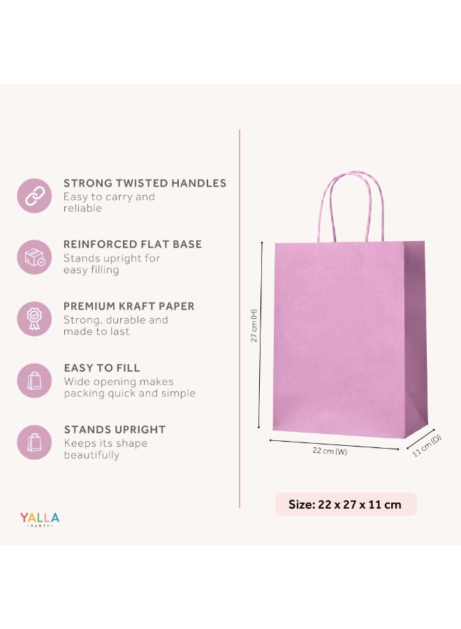 Party Camel Lavender Paper Party Bags - Pack of 8 - Image 3