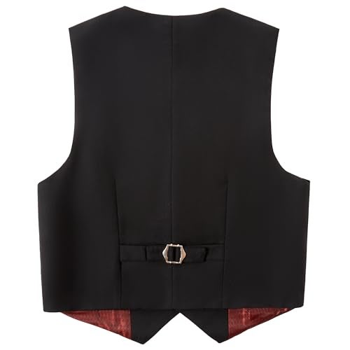 Lycody Boys Black Vest Kids Toddler Boy Formal Suit Vest Waistcoat Size 12 - Image 2