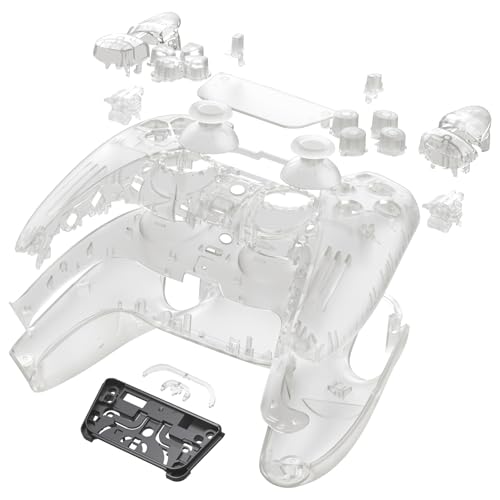 eXtremeRate Full Set Shell with Buttons Touchpad Cover, Glow in Dark - Green Custom Replacement Decorative Trim Shell Front Back Plates Compatible with p s 5 Controller BDM-030 BDM-040 BDM-050 - Image 3