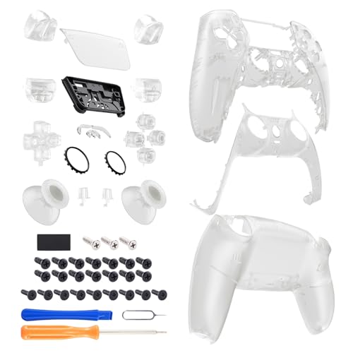eXtremeRate Full Set Shell with Buttons Touchpad Cover, Glow in Dark - Green Custom Replacement Decorative Trim Shell Front Back Plates Compatible with p s 5 Controller BDM-030 BDM-040 BDM-050 - Image 5