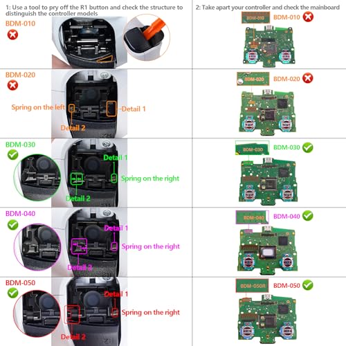 eXtremeRate Full Set Shell with Buttons Touchpad Cover, Glow in Dark - Green Custom Replacement Decorative Trim Shell Front Back Plates Compatible with p s 5 Controller BDM-030 BDM-040 BDM-050 - Image 2