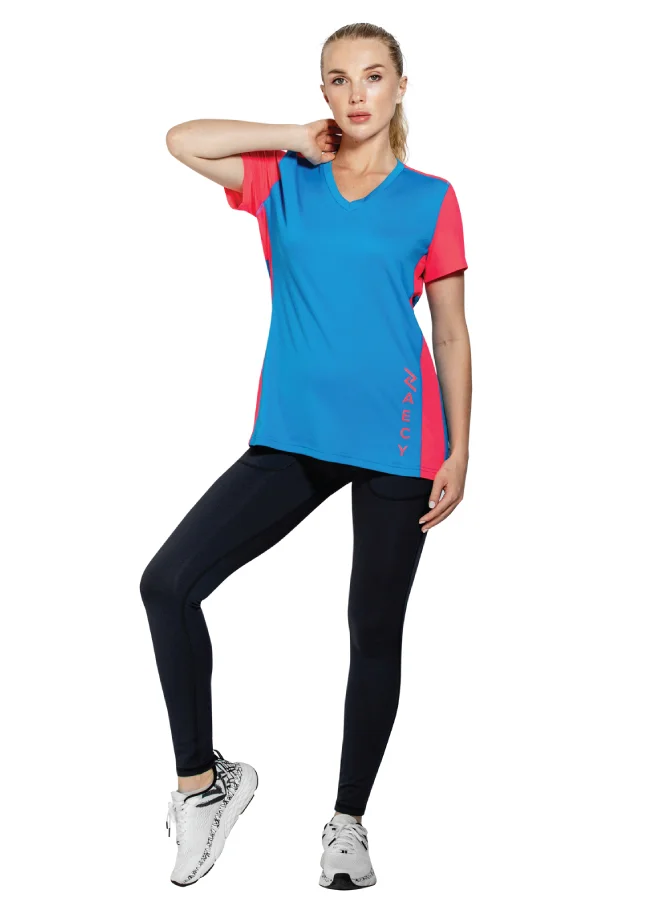 زيسي Women's V-Neck Short Sleeve Tee