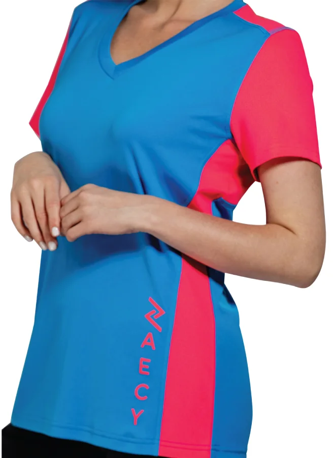 ZAECY Women's V-Neck Short Sleeve Tee