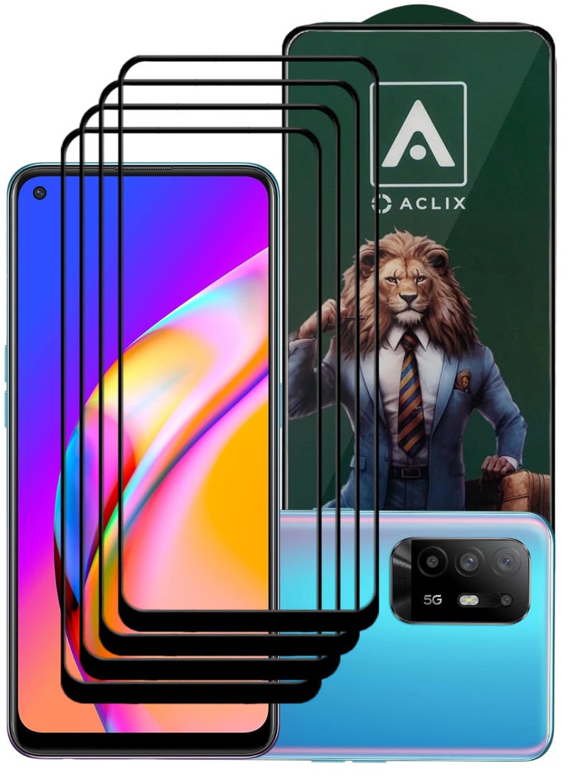 ACLIX 4 Pieces Antistatic ESD Dustproof Premium Quality High Definition Tempered Glass Screen Protector Designed For Oppo A94 5G - Image 1