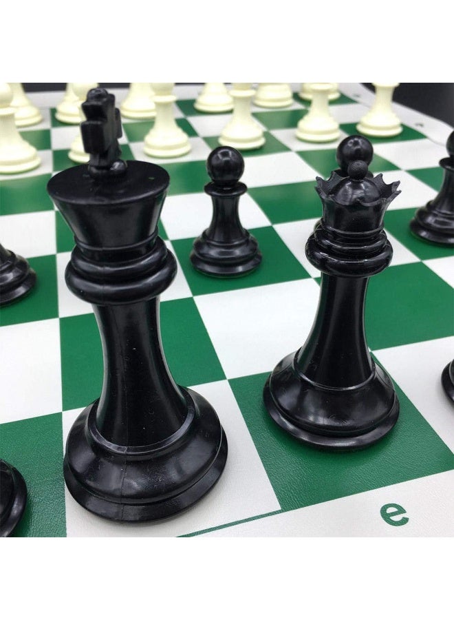 Tournament Chess Set with Carry Tube – 50cm Foldable Board, Staunton Pieces Non-Slip Felt Base – Large Portable Chess Set for Adults - Image 4