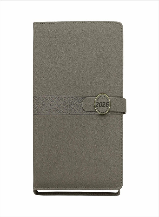 Viva MOON 2026 A5 Dated New Year Diary | 400 Ruled Pages | 70 GSM, Thermo PU Cover | Artistic Design, Metal Loop Closure | (Grey) - Image 2