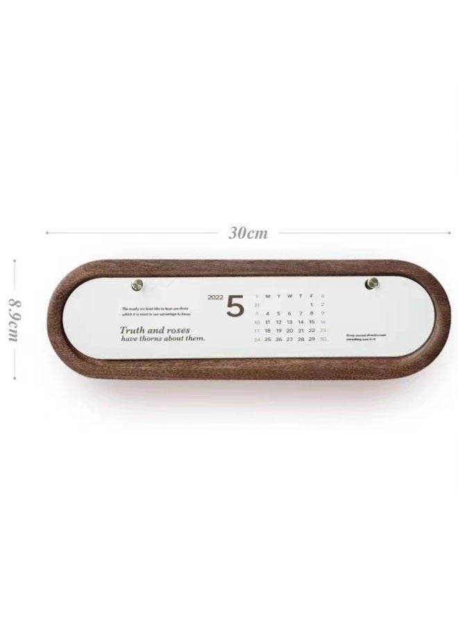 general 2025 Wooden Desk Calendar Calendar Monthly Calendar Office Desktop Year of the Snake Desk Calendar Base Calendar Rack - Image 4