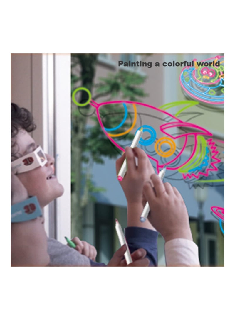 3D Drawing Tablet, Writing Tablet for Dimensional LED Glow Toys, Erasable Drawing Tablet for Kids, Translucent Light Up Doodle Board, Educational Learning Toys for Boys  Girls(Without Battery) - Image 4