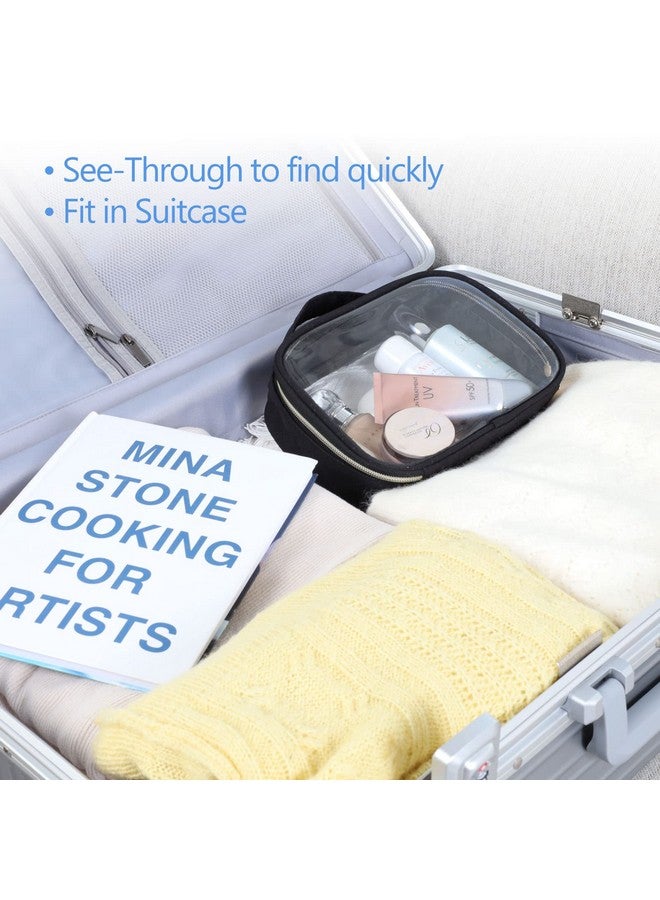 PACKISM TSA Approved Toiletry Bag, 3 Pack Clear Makeup Bags with Handle Large Opening, Clear, Fit Carry-on Travel Essentials, Quart-sized Clear Travel Bags, Black - Image 5